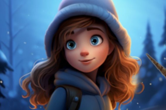 Screenshot of Alexia character looking normal in image editing software.